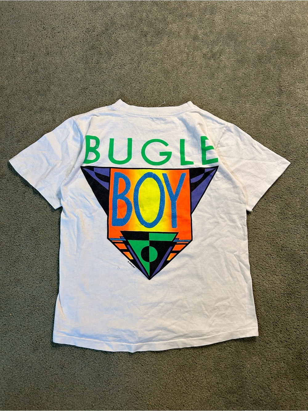 Vintage 90s Single stitch Bugle Boy T Shirt Size Small Y2K Surf Skate